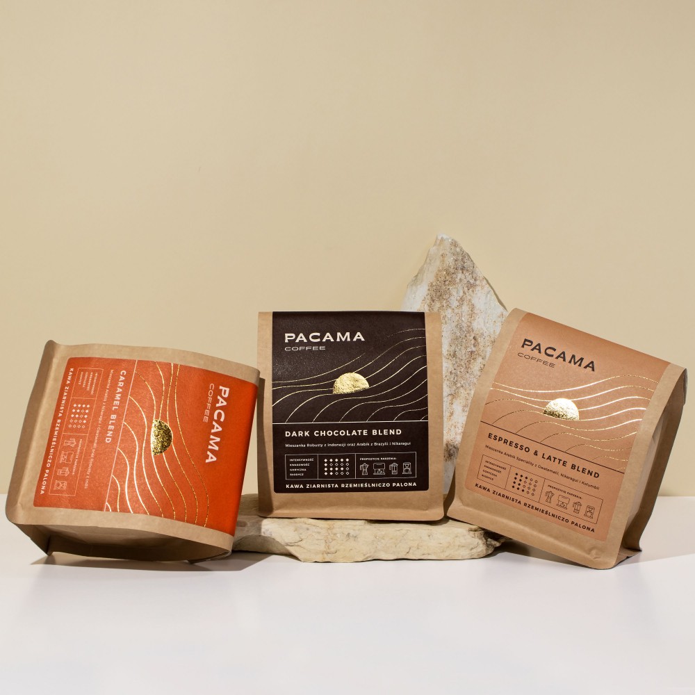 zestaw kaw ziarnistych na prezent - blendy Pacama Coffee