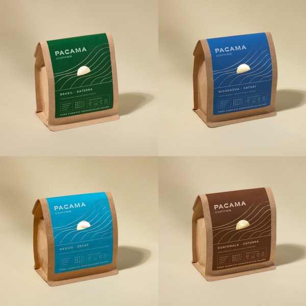 zestaw kaw ziarnistych single origin z kawą bezkofeinową