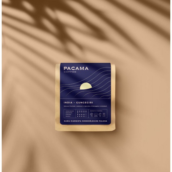 Kawa ziarnista Pacama Coffee 100% Robusta Premium India - Gungegiri 250 g