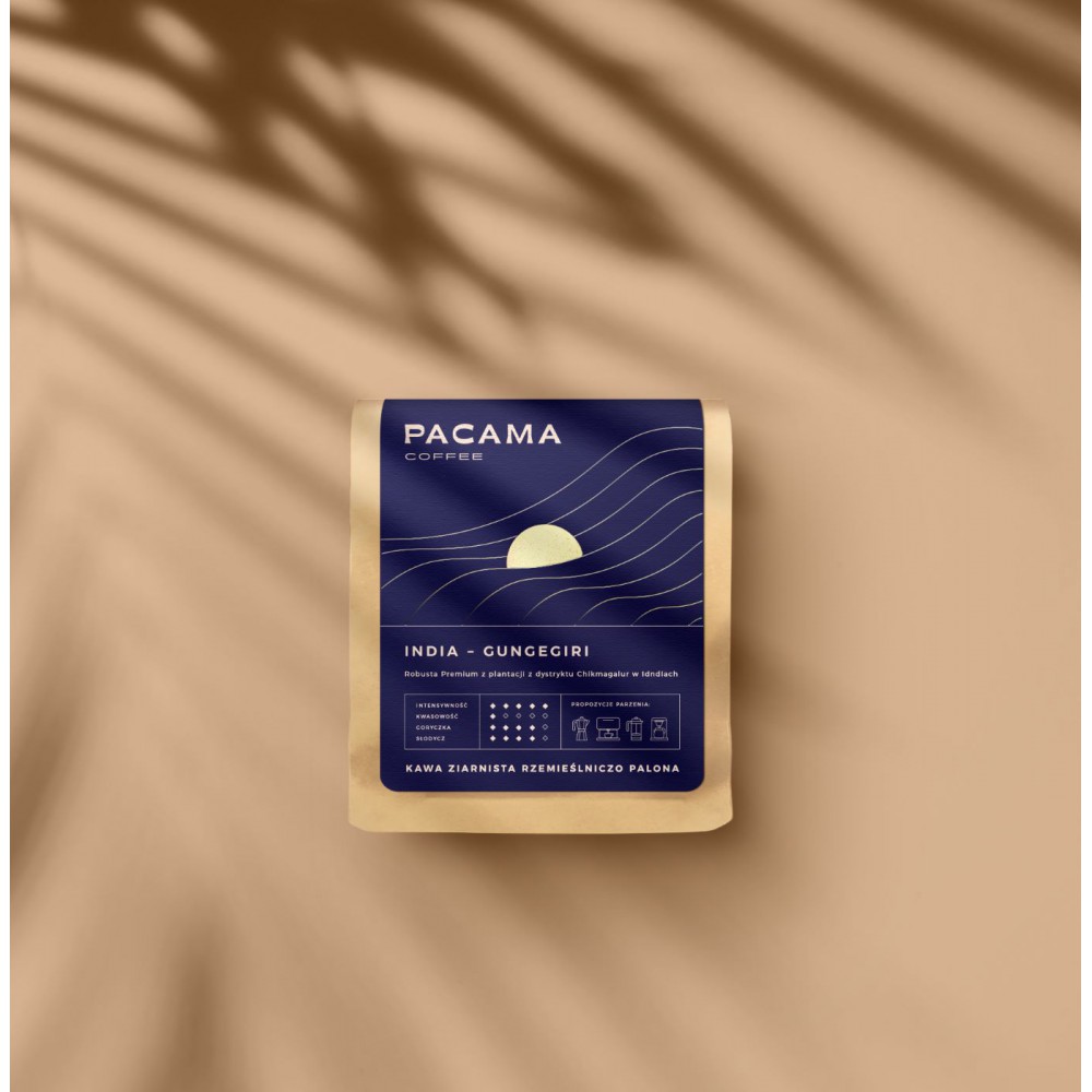 Kawa ziarnista Pacama Coffee 100% Robusta Premium India - Gungegiri 250 g