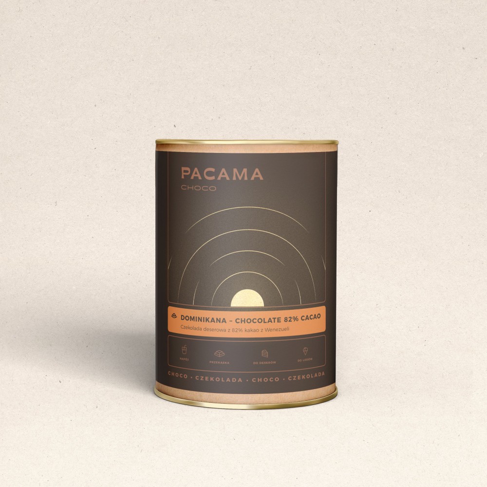 Czekolada Pacama Choco Dominicana 82 % kakao 200g puszka