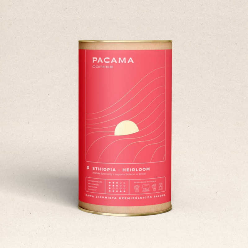 Kawa ziarnista Arabica Speciality Pacama Coffee Ethiopia - Heirloom 200 g puszka