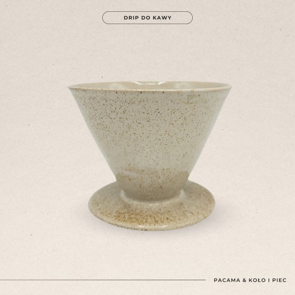 Drip ceramiczny w kolorze beżowym