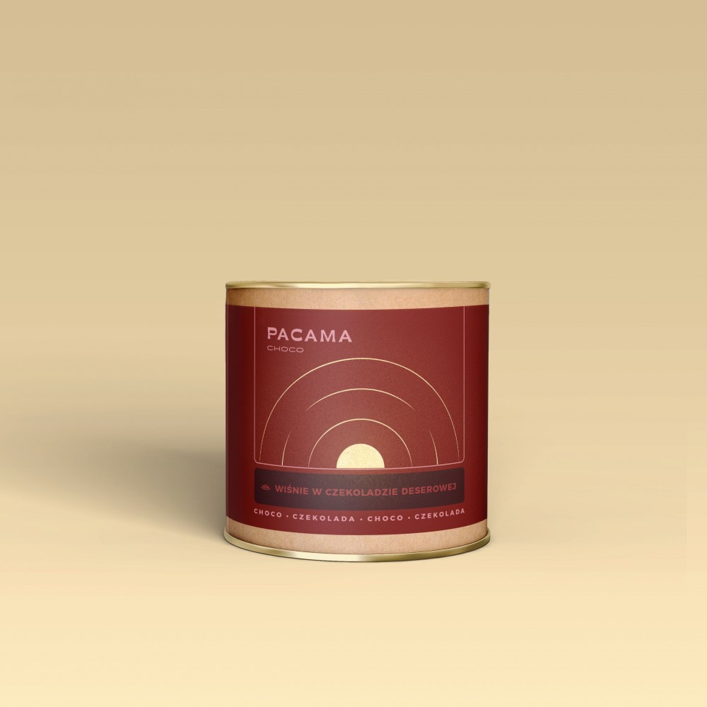 Wiśnie w czekoladzie deserowej Pacama Choco 150g puszka
